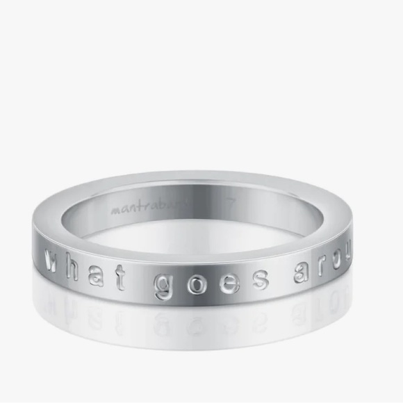 NWT* MantraBand necklace ring - What Goes Around Comes Around (matte) - Picture 4 of 6